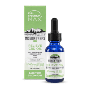 Full Spectrum Max Relieve CBD Oil, 2000mg – Subscribe and Save with Bonus Offers